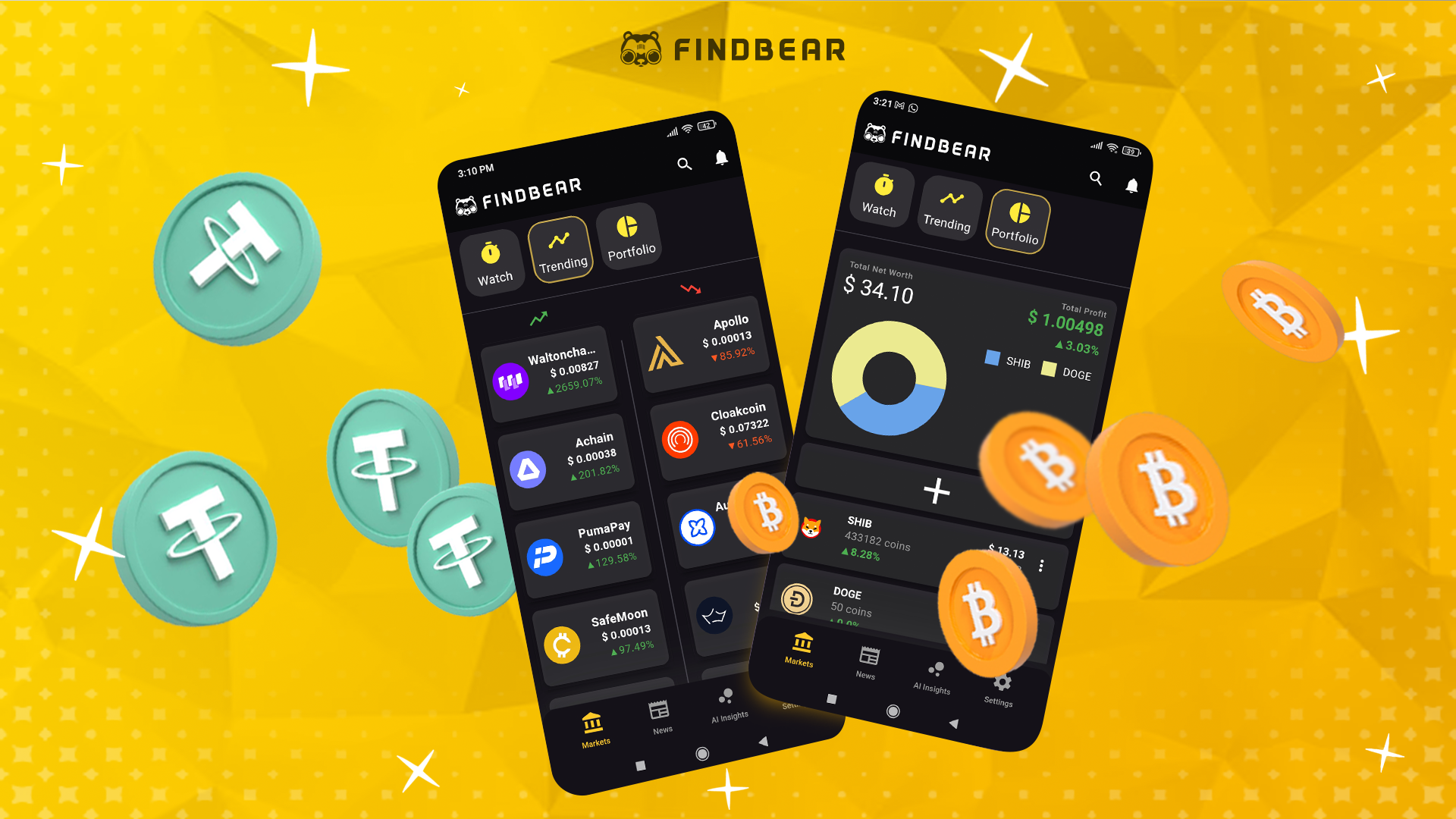 FindBear app store graphic - Follow the trends